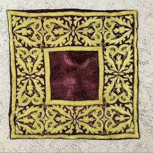 100% Silk Burgundy & Gold Antique Pillowcase